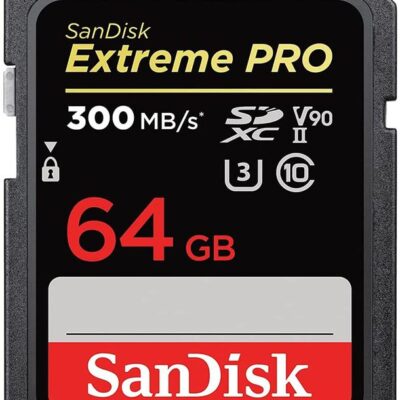 64GB Extreme Pro CL10 U3 V90 300MBs SDHC