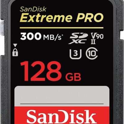 128GB Ext Pro CL10 U3 V90 300MBs SDHC