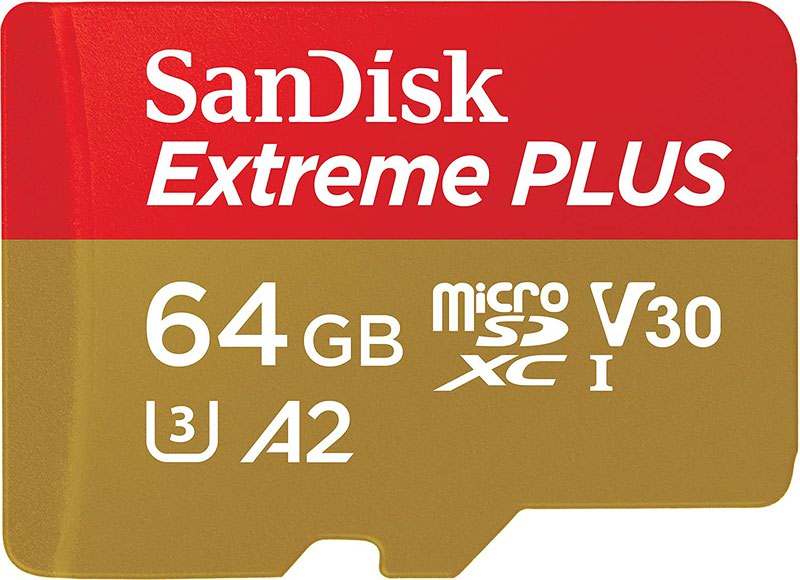 64GB Extreme Plus MicroSDXC and Adapter