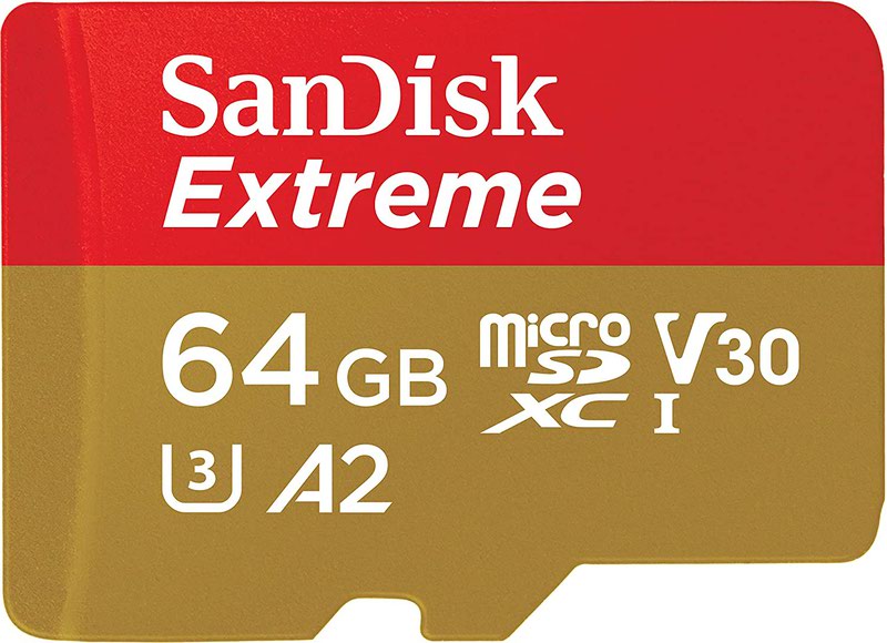 64GB Extreme CL10 MicroSDXC and Adapter