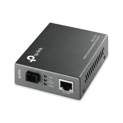 RJ45 to 100M SM SC Fibre Converter Black