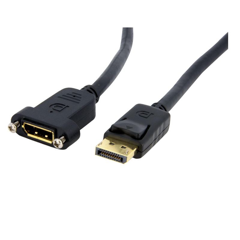 1m DisplayPort Panel Mount Cable 4K x 2K