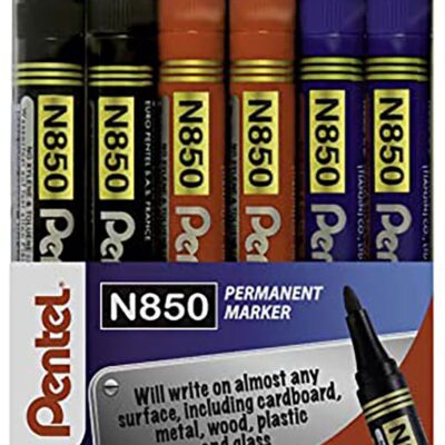 Pentel N850 Permanent BT Marker AST PK6