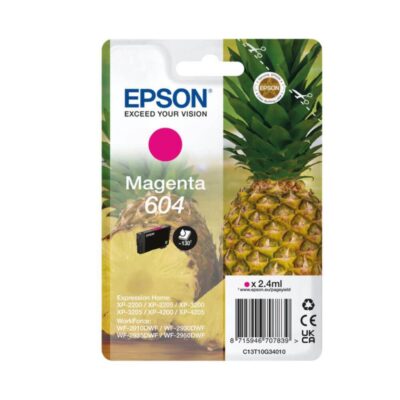 Epson C13T10G34010 604 Magenta Ink Cart