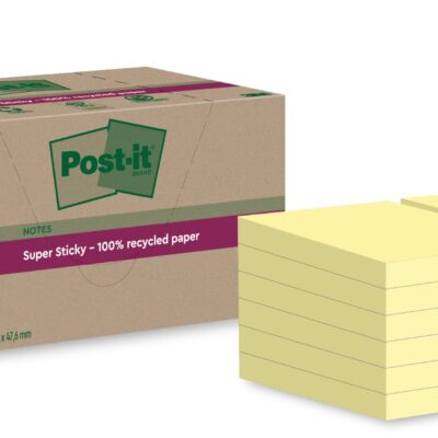 Post-it SS Recy 47.6 x 47.6 Can YW PK12