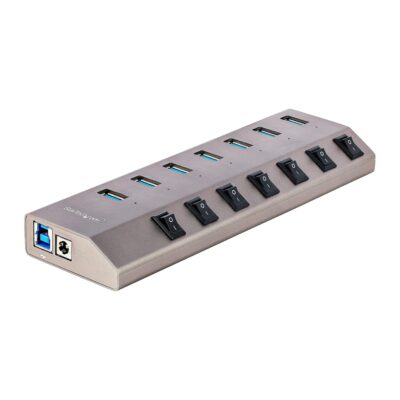 7 Port Self-Powered USB-C Hub 7x BC 1.2
