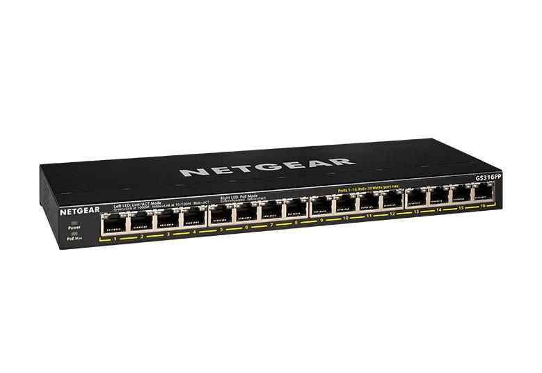 16 Port Unmanaged Gb PoE Network Switch