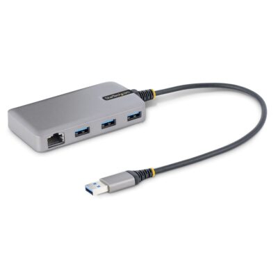 3 Port USB Hub with GbE Ethernet Adapter