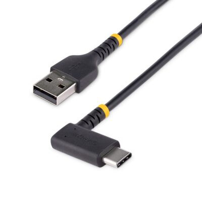 15cm USB A to Right Angle USB C Cable
