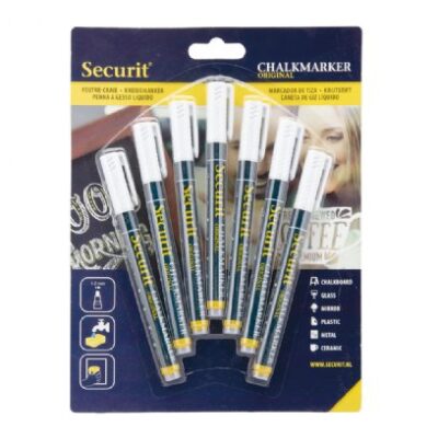 Securit Liquid Chalk Markers White PK7