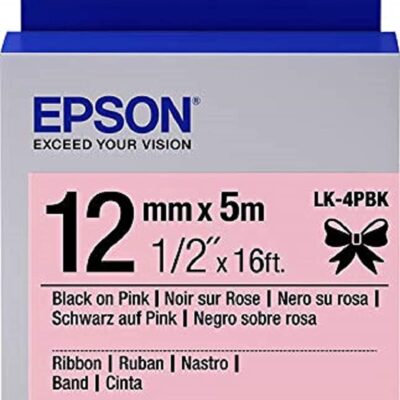 Epson C53S654031 Ribb Bk on Pink 12MMx5M
