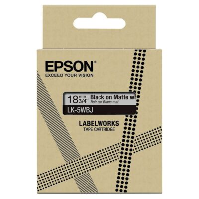 Epson C53S672063 Bk on Matte White 18MM