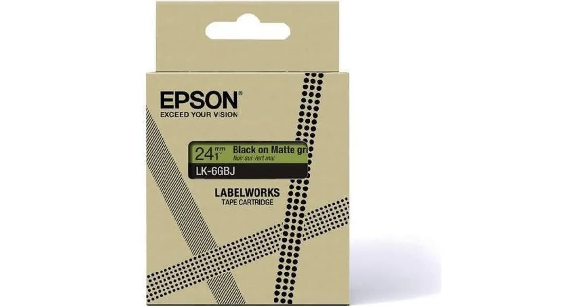Epson C53S672078 BK on Matte Green 18MM