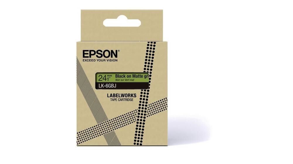 Epson C53S672079 BK on Matte Green 24MM