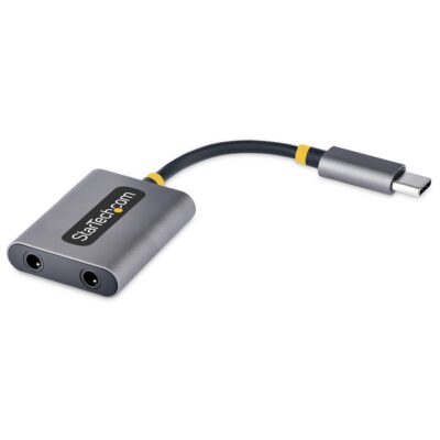 USB C Headphone Splitter Dongle with Mic