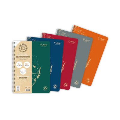 Forever Recycled NBook A4 WBnd Astd PK5