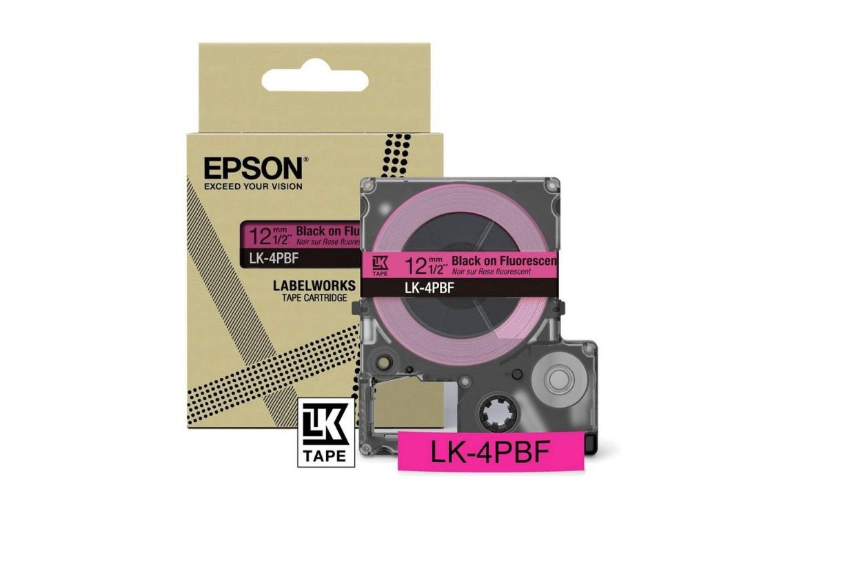 Epson S672100 Bk on Fluorescent Pink12MM