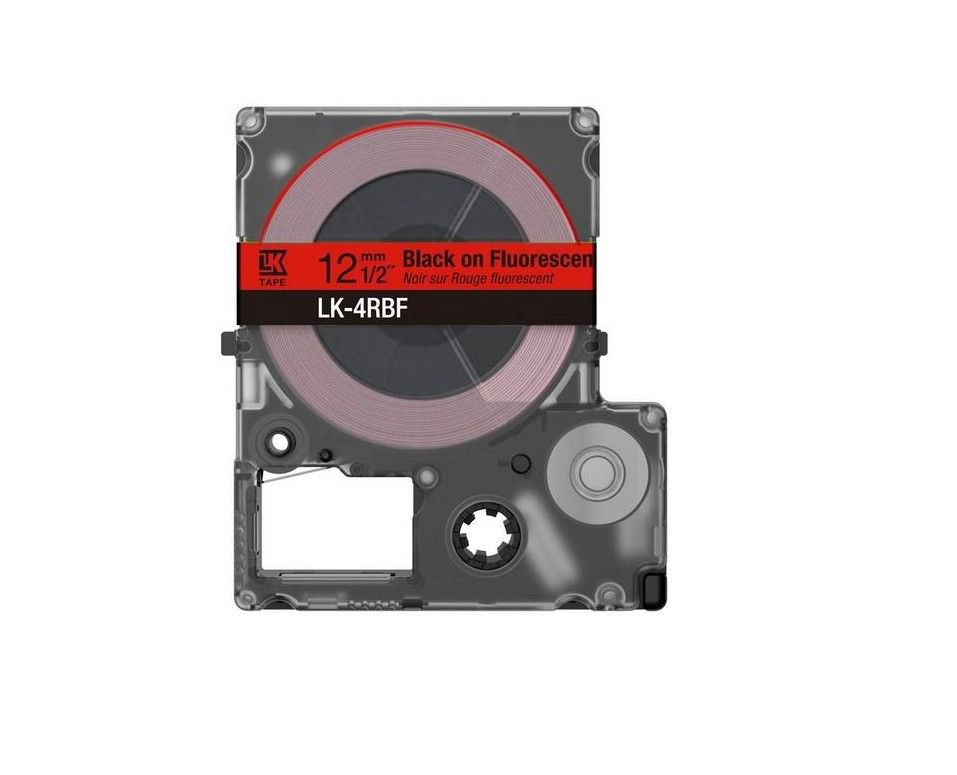 Epson S672099 Bk on Fluorescent Red 12MM