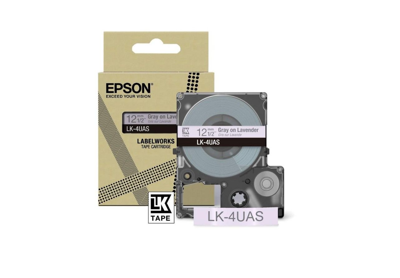 Epson C53S672107 Gray on Soft Purpl 12MM