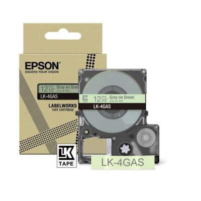 Epson C53S672105 Gray on Soft Green 12MM