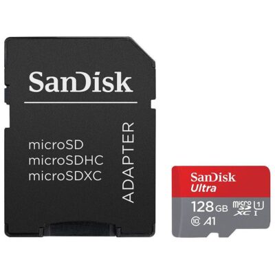 128GB Ultra CL10 MicroSDXC and Adapter