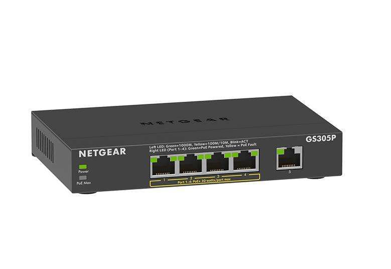 5 Port Gigabit PoE Plus Unmanaged Switch