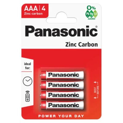 Panasonic Zinc Batteries AAA PK4