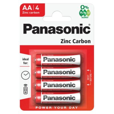 Panasonic Zinc Batteries AA PK4