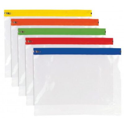 Tiger Poly Zippy Bags A4+ Ass Col PK25