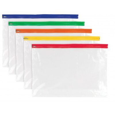 Tiger Poly Zippy Bags A3 Ass Col PK25