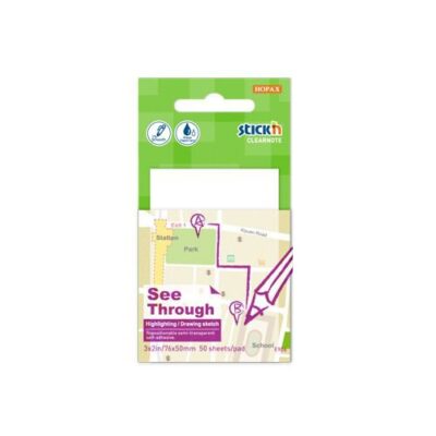 ValueX Clearnotes 76x50mm 50 shts WT