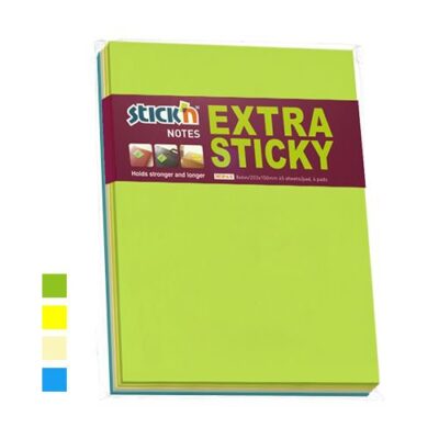 ValueX Ex Sticky Nts 203x150mm Neon PK4