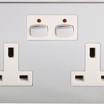 Mi Home Style Double Socket Chrome