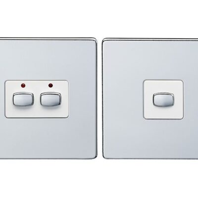 Smart Polished Chrome 2Gang Light Switch