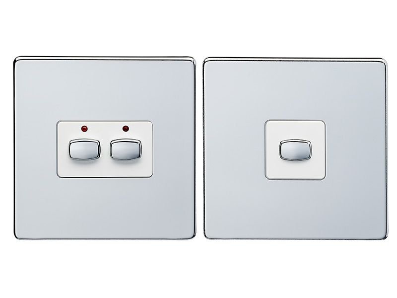 Smart Polished Chrome 2Gang Light Switch