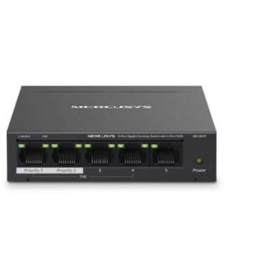 5 Port Gigabit Switch with 4 Port PoE+