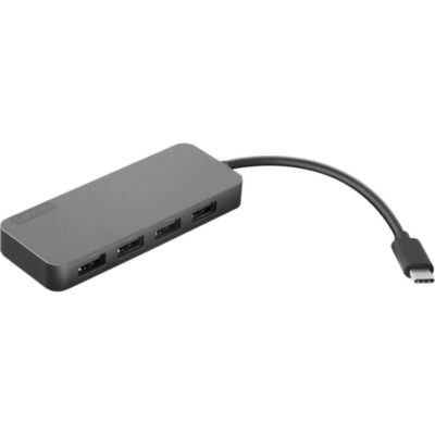 Lenovo USB C to 4 Port USB A Hub Grey