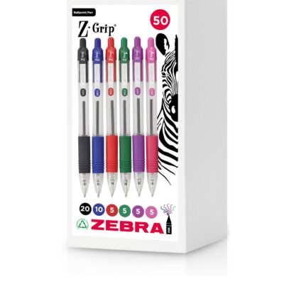Z-Grip Ballpen 1mm Asst PK50