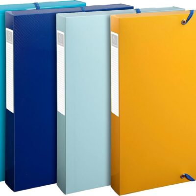 Bee Blue Box File A4 Assorted PK8