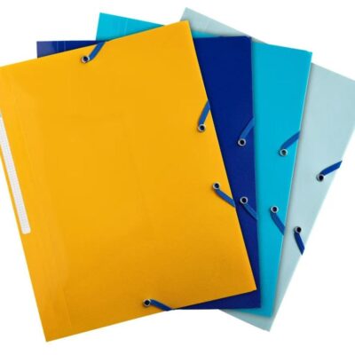 Bee Blue 3 Flap Folder A4 Assorted PK4