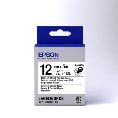 Epson C53S654024 Rib Bk on White 12MMx5M