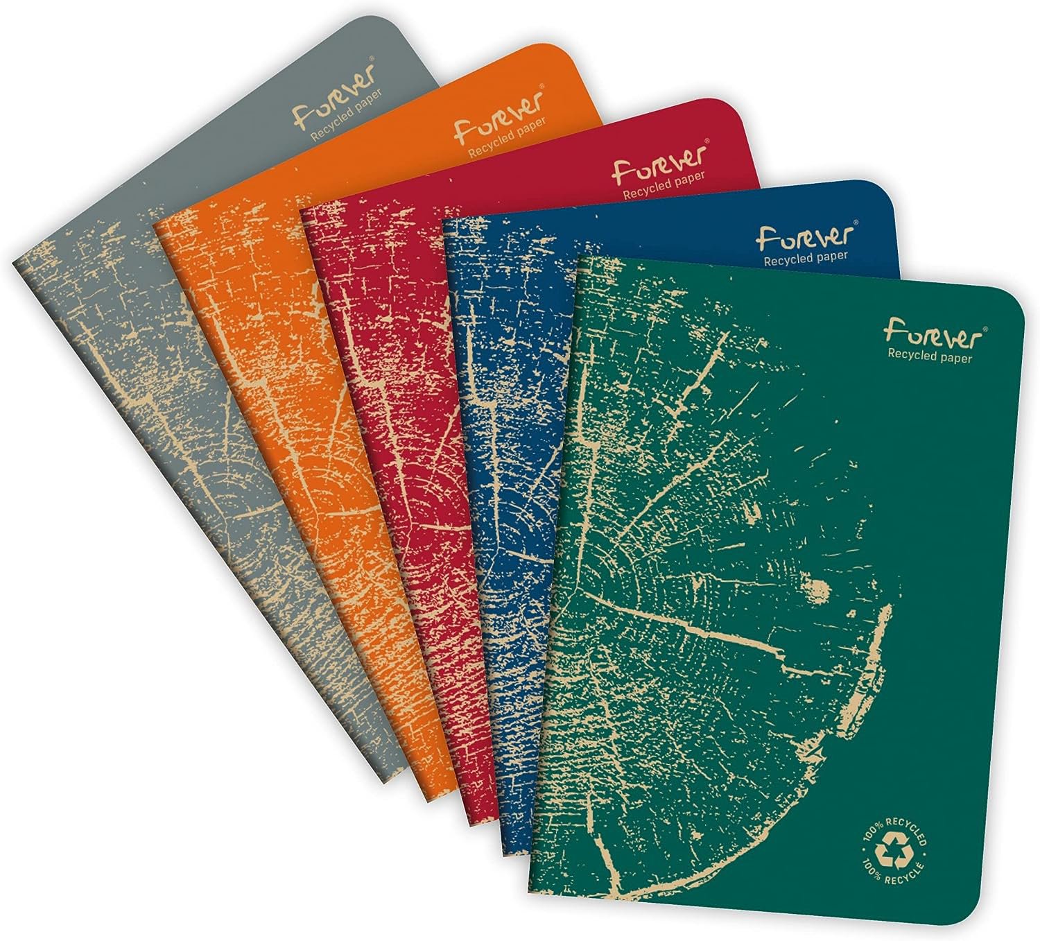 Forever Recycled NBk A5 Stapled Astd PK5