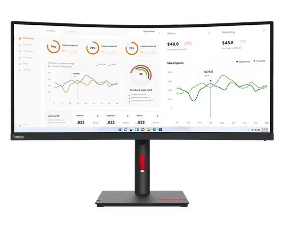 T34w30 34in HDMI DP USB Curved Monitor