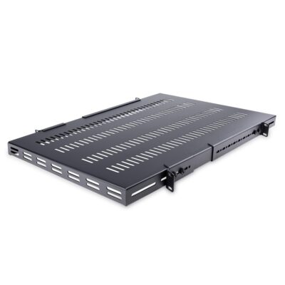1U 19in 4 Post Vented Rack Mount Shelf