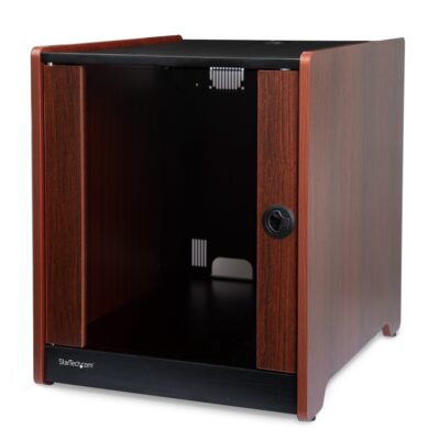 12U 21in Rack Server Cabinet Wood Finish