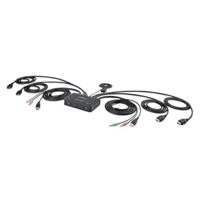 2 Port Dual Monitor HDMI KVM Switch