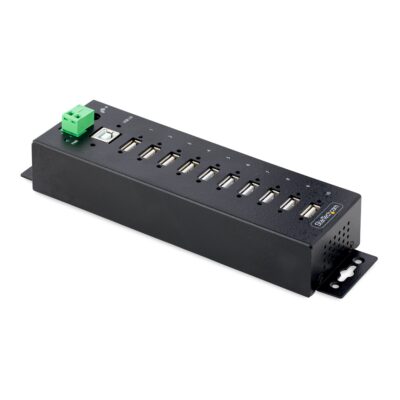 10 Port Ind Rugged USB Hub ESD Level 4