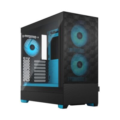 POP Air RGB TG Cyan Core Tower PC Case