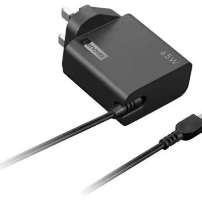 Lenovo 65W USB C Black Wall Adapter UK
