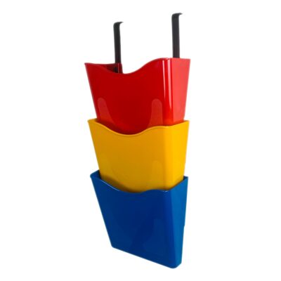 Deflecto Hang Wall Lit Pocket 3PK RDYWBL
